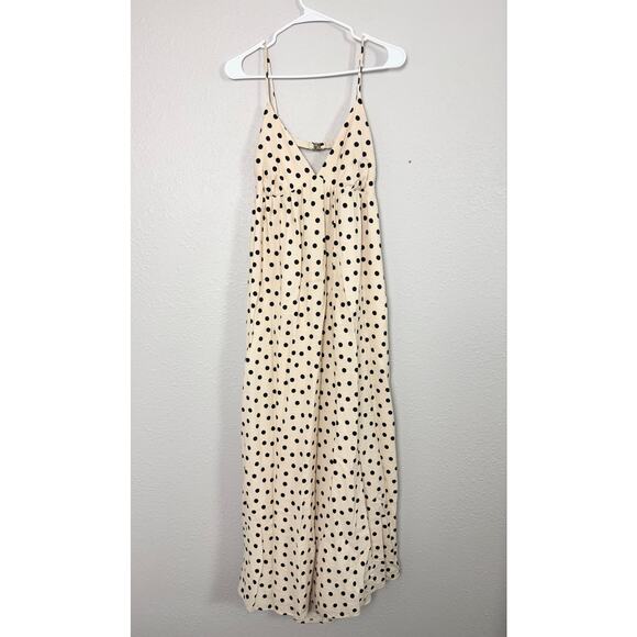Abercrombie & Fitch Dresses & Skirts - Abercrombie & Fitch Polka Dot Maxi Dress Open Back Tie Strap Flowy